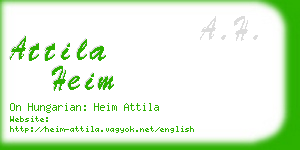 attila heim business card